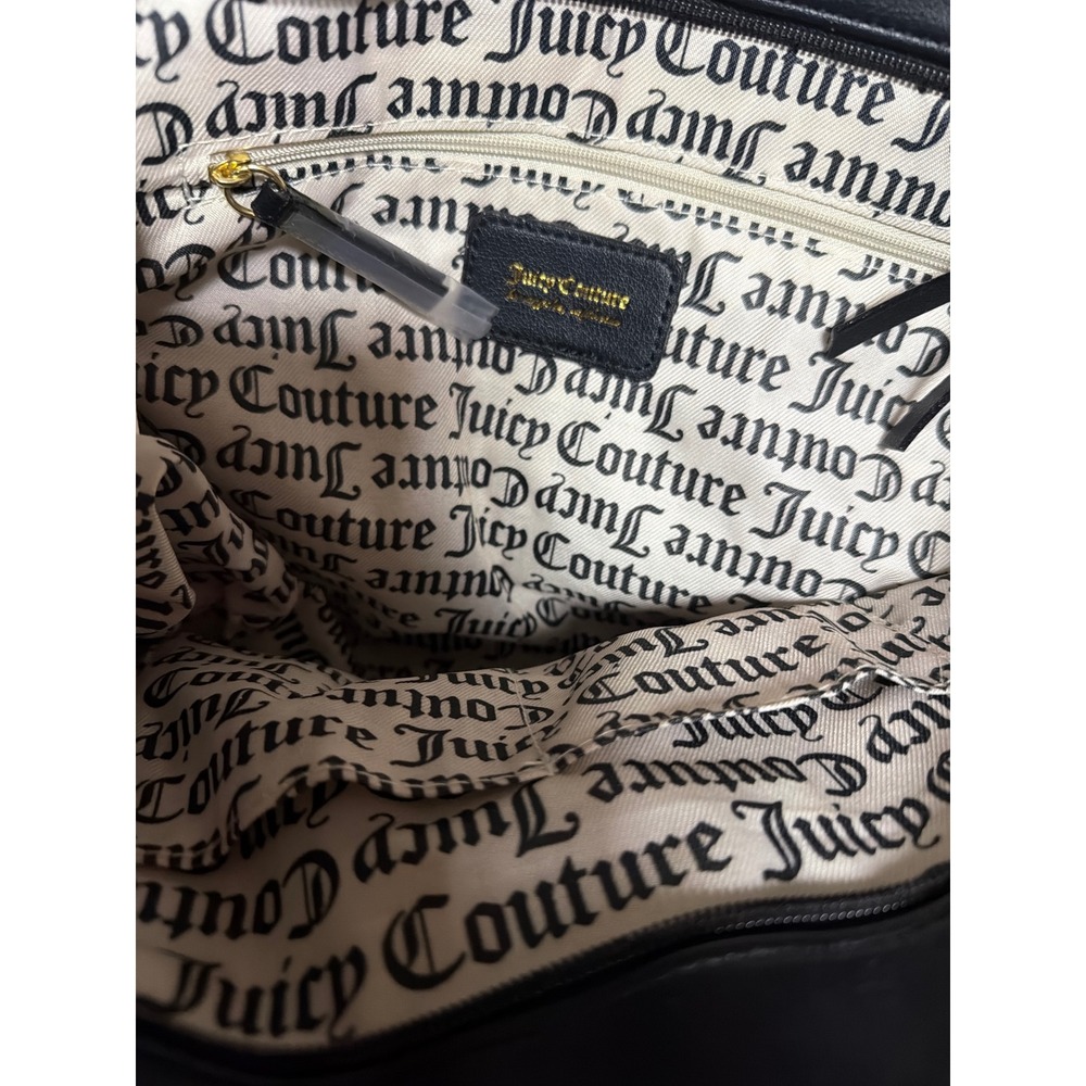 Juicy Couture Day to Date Tote Bag Pink Bloom Black Floral Monogram Shopper NEW - Picture 6 of 10